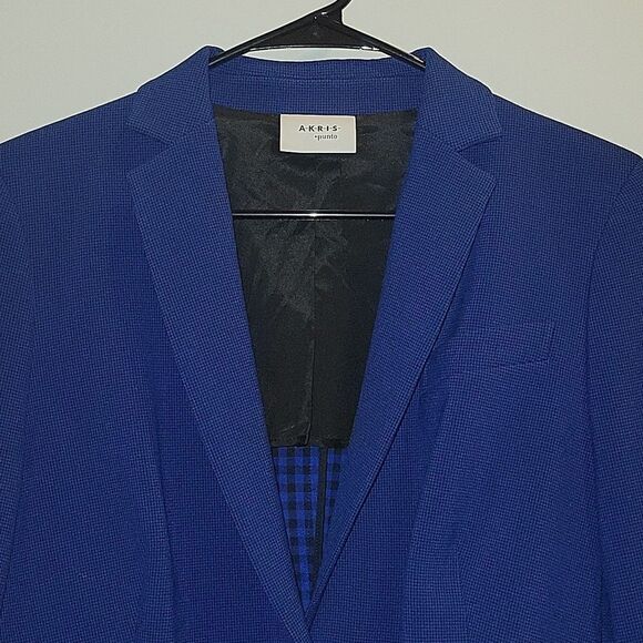 AKRIS PUNTO BLUE Double Button Blazer Jacket Size 14 - Picture 4 of 9